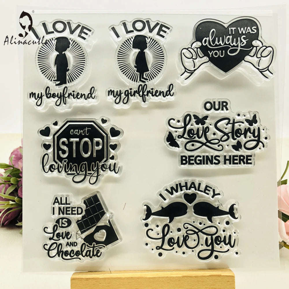 Alinacutle CLEAR STAMPS Halloween Tags DIY Card Scrapbooking Paper Craft Rubber Transparent Silicon Stamps