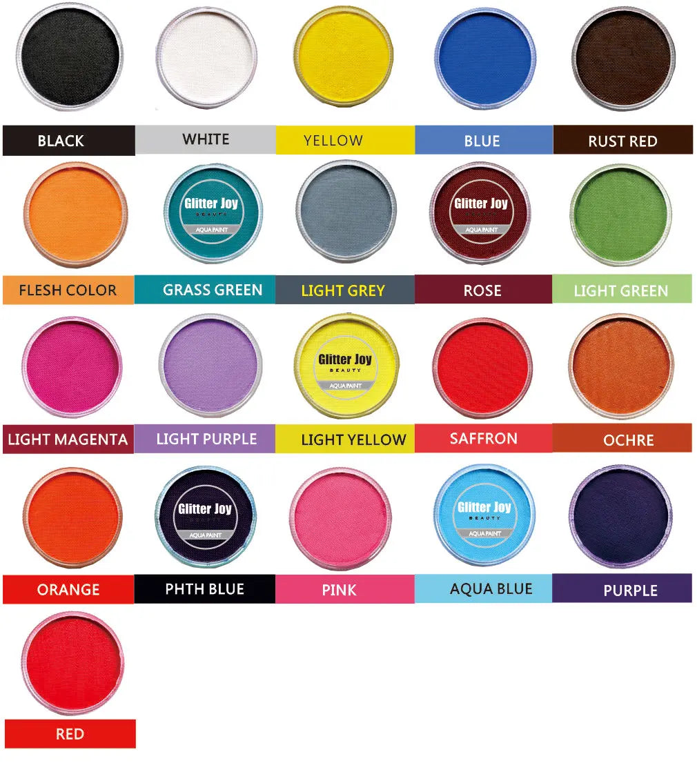 30g/pc GlitterJoy Water Activated Face Body Painting Makeup Pigment For Cosplay, Festival, Halloween Costume