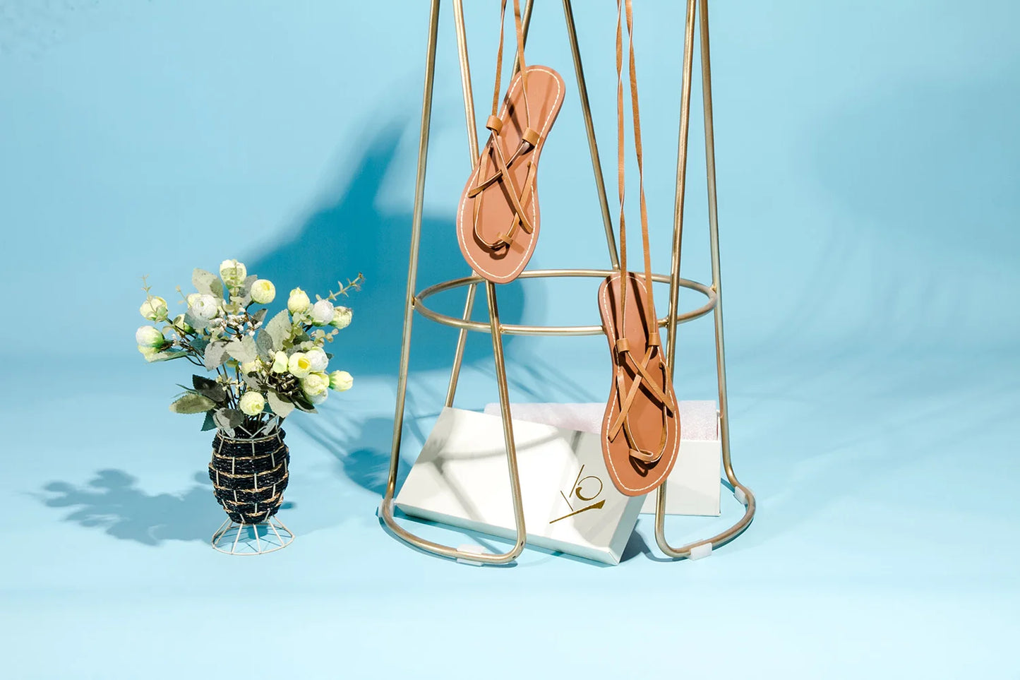 2024 Summer Flip Flops Beach Shoes Women Ankle Strap Roman Sandals Bohemia Style Flats Sandals Gold Soft Leather Sandalias Mujer