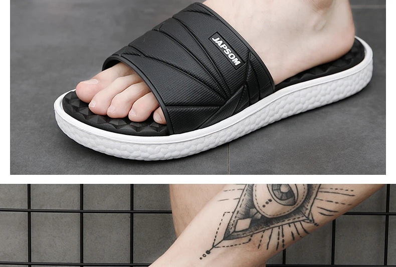 Summer Men Big Size Indoor EVA Massage Slippers Men's Slides House Room Home Shoes Soft Slipers Chausson Homme Pantoufle 48 49