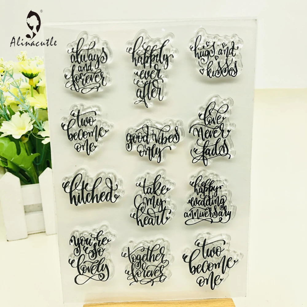 Alinacutle CLEAR STAMPS Halloween Tags DIY Card Scrapbooking Paper Craft Rubber Transparent Silicon Stamps