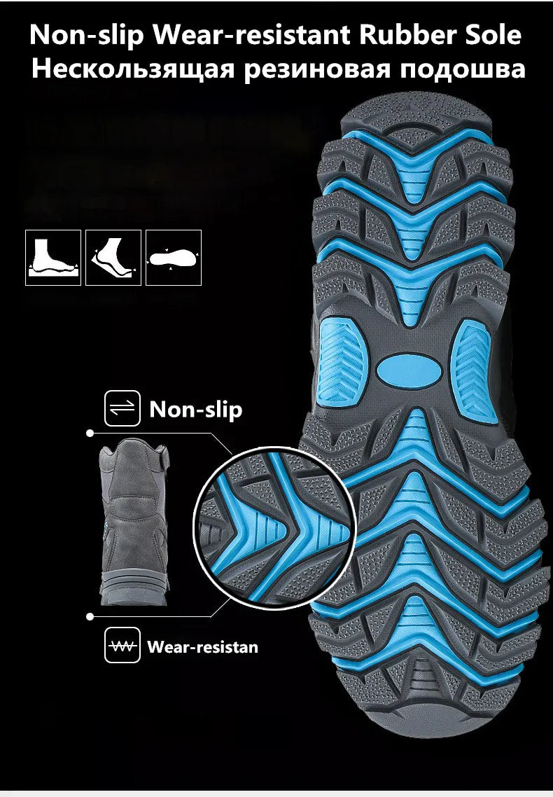 New Men's Boots Fashion Outdoor Men Hiking Boots High Top Breathable Men Desert Combat Ankle Boots Non-slip Motorcycle Boots