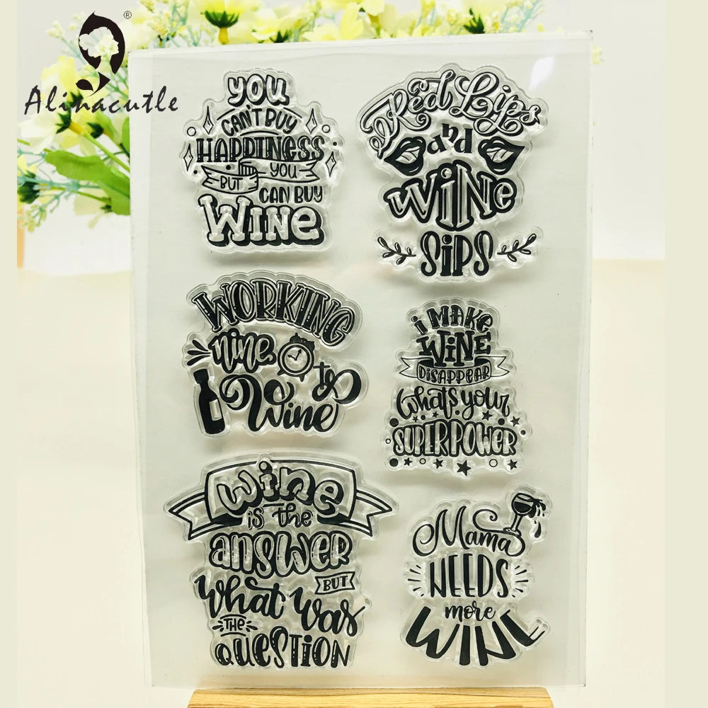 Alinacutle CLEAR STAMPS Halloween Tags DIY Card Scrapbooking Paper Craft Rubber Transparent Silicon Stamps