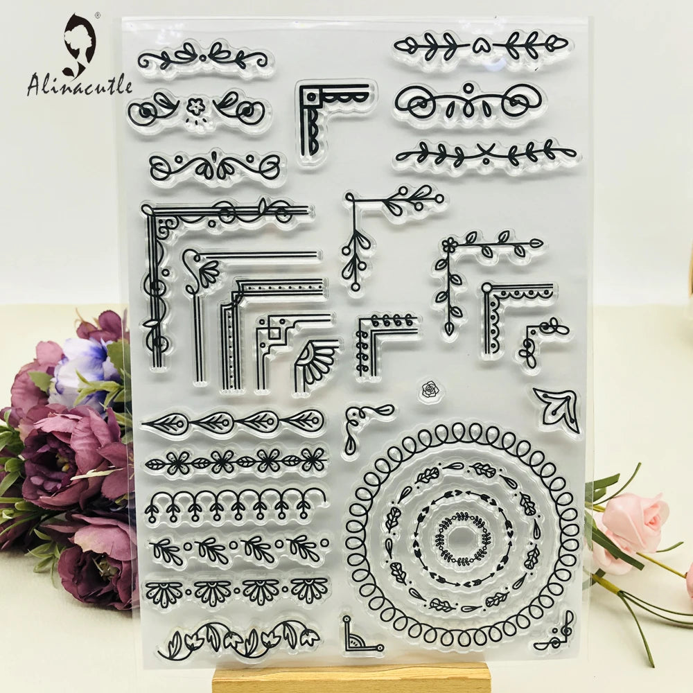 Alinacutle CLEAR STAMPS Halloween Tags DIY Card Scrapbooking Paper Craft Rubber Transparent Silicon Stamps