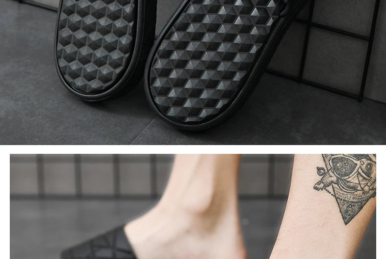 Summer Men Big Size Indoor EVA Massage Slippers Men's Slides House Room Home Shoes Soft Slipers Chausson Homme Pantoufle 48 49