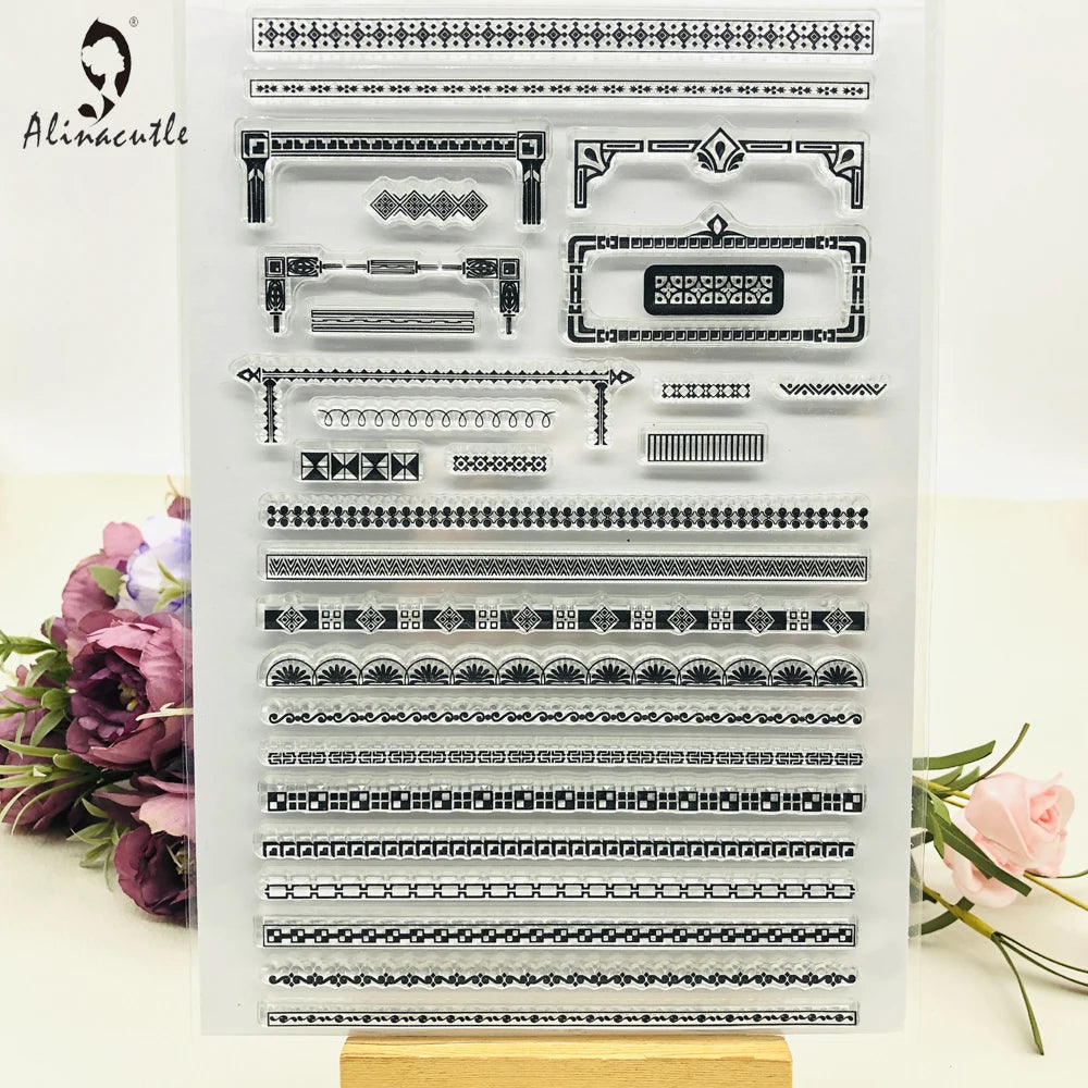 Alinacutle CLEAR STAMPS Halloween Tags DIY Card Scrapbooking Paper Craft Rubber Transparent Silicon Stamps