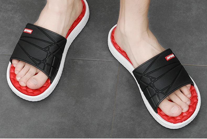 Summer Men Big Size Indoor EVA Massage Slippers Men's Slides House Room Home Shoes Soft Slipers Chausson Homme Pantoufle 48 49