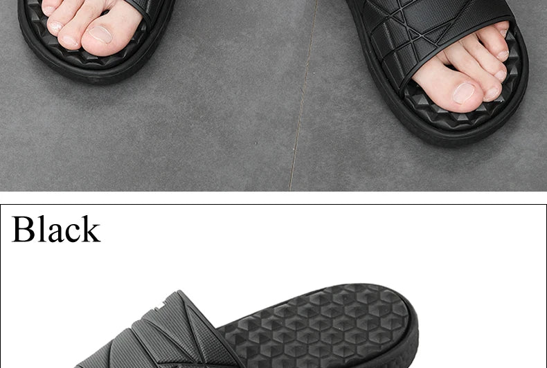 Summer Men Big Size Indoor EVA Massage Slippers Men's Slides House Room Home Shoes Soft Slipers Chausson Homme Pantoufle 48 49