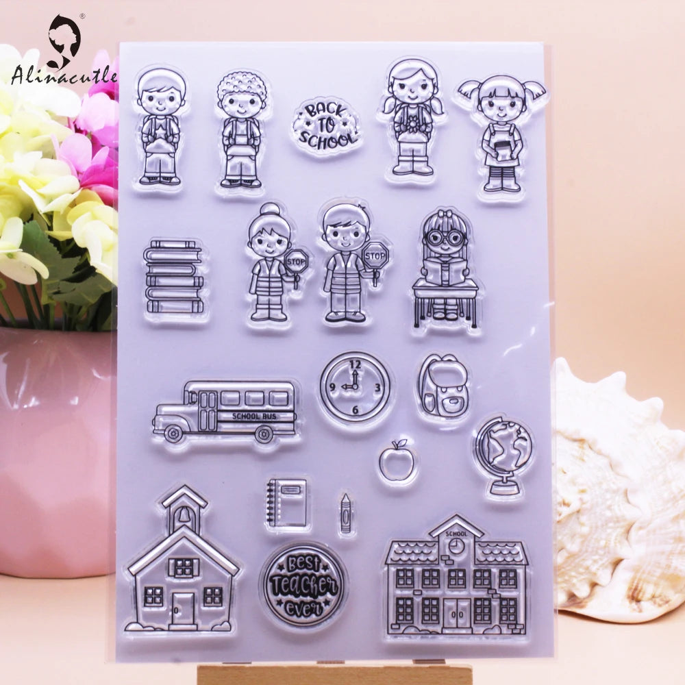 Alinacutle CLEAR STAMPS Halloween Tags DIY Card Scrapbooking Paper Craft Rubber Transparent Silicon Stamps