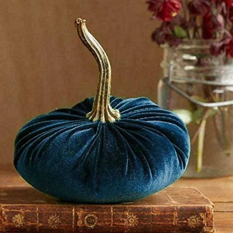 Handmade Velvet Pumpkins, Stuffed Small Pumpkins Artificial Cute Pumpkin Foam Halloween Thanksgiving Decor, DIY, Super Soft Fall
