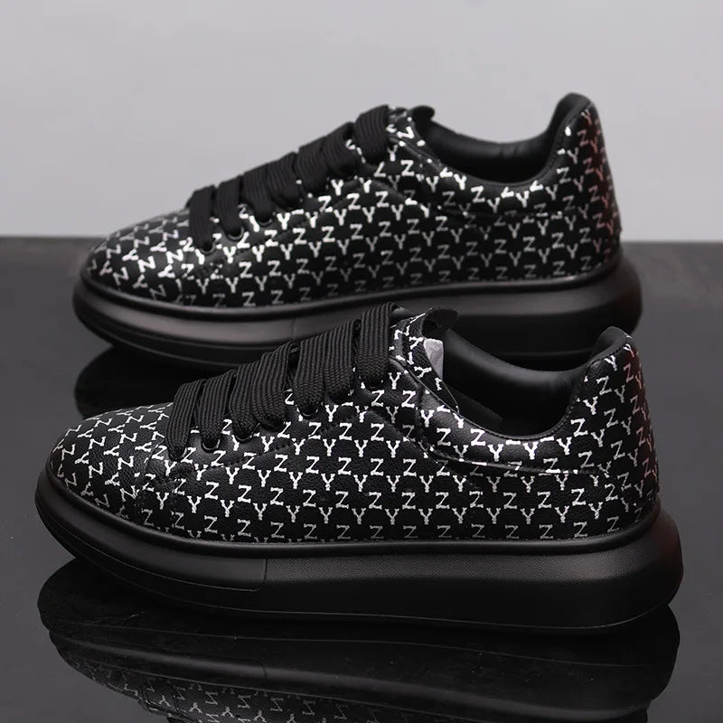 New Men's Shoes Couple's Small White Shoes Versatile Thick Soled Casual Shoes Men's Women's Sneakers Board Shoes Jogging Shoes