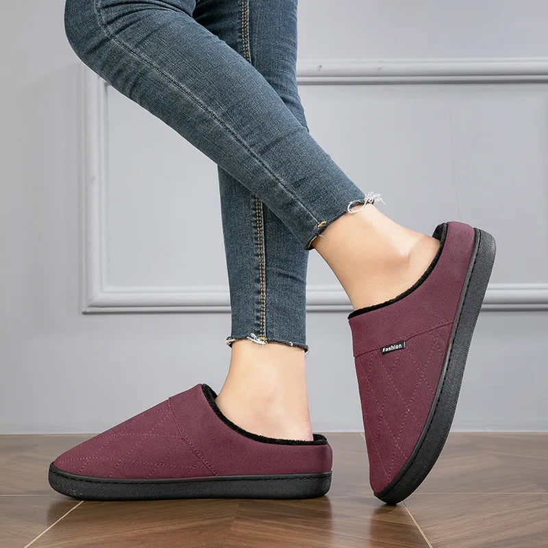 Winter Men's Cotton Slippers Warm Comfortable Men's Home Slippers Soft Velvet Women's Slippers 2025 New Home Casual Shoes 겨울슬리퍼