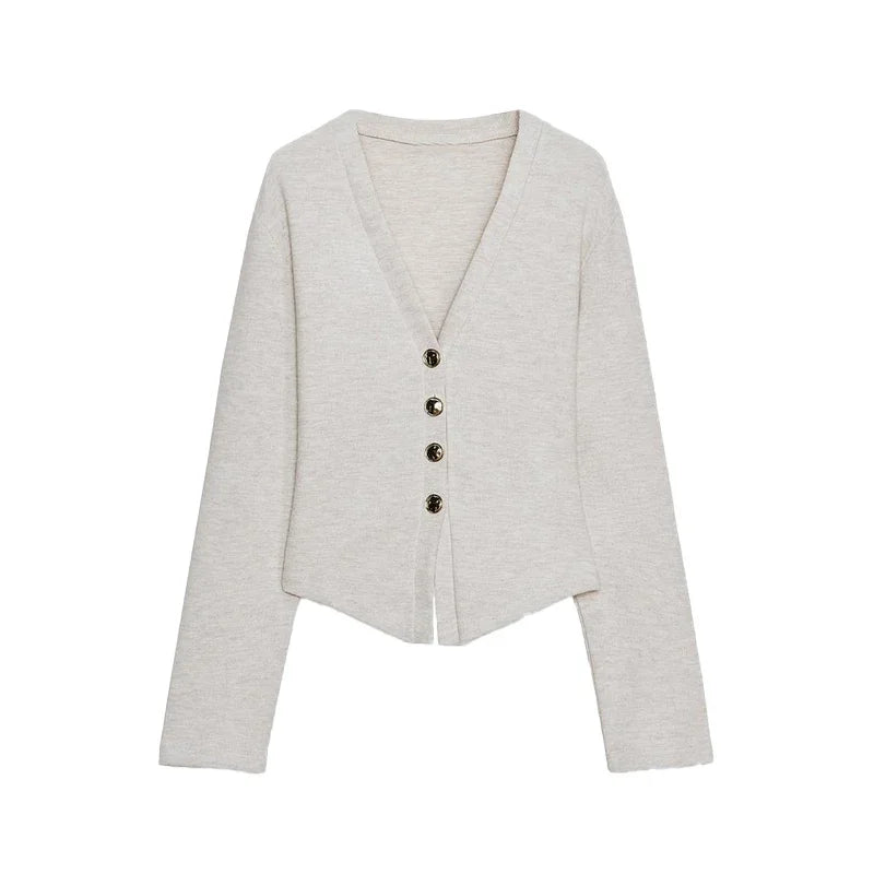 Casual Knitted Pant Suit Women Solid V-neck Full Sleeve Button Jacket Wide Trouser 2025 Autumn Fashion 2 Pieces Set Lady Outfits