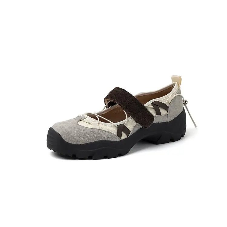Casual Sports Mary Jane Shoes Autumn New Retro Round Toe Shallow Mouth Soft Sole Non-slip Single Shoes
