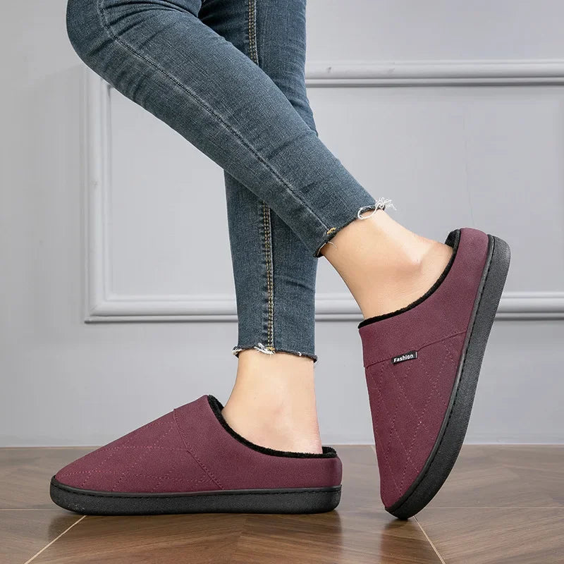 Winter Men's Cotton Slippers Warm Comfortable Men's Home Slippers Soft Velvet Women's Slippers 2025 New Home Casual Shoes 겨울슬리퍼