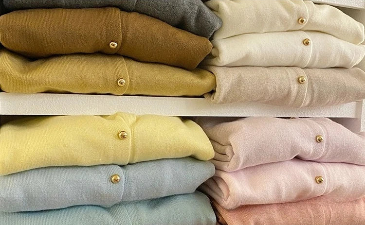 AOSSVIAO 2025 Autumn Winter Cardigan Women's Tops Retro Single Breasted Female Casual Solid Long Sleeve Knitted Sweater