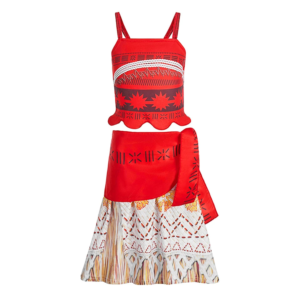 Kids Jasmine Tops and Pants Children Summer Halloween Costume Girls Princess Carnival Dress Up Performance Kids Cosplay Dresses