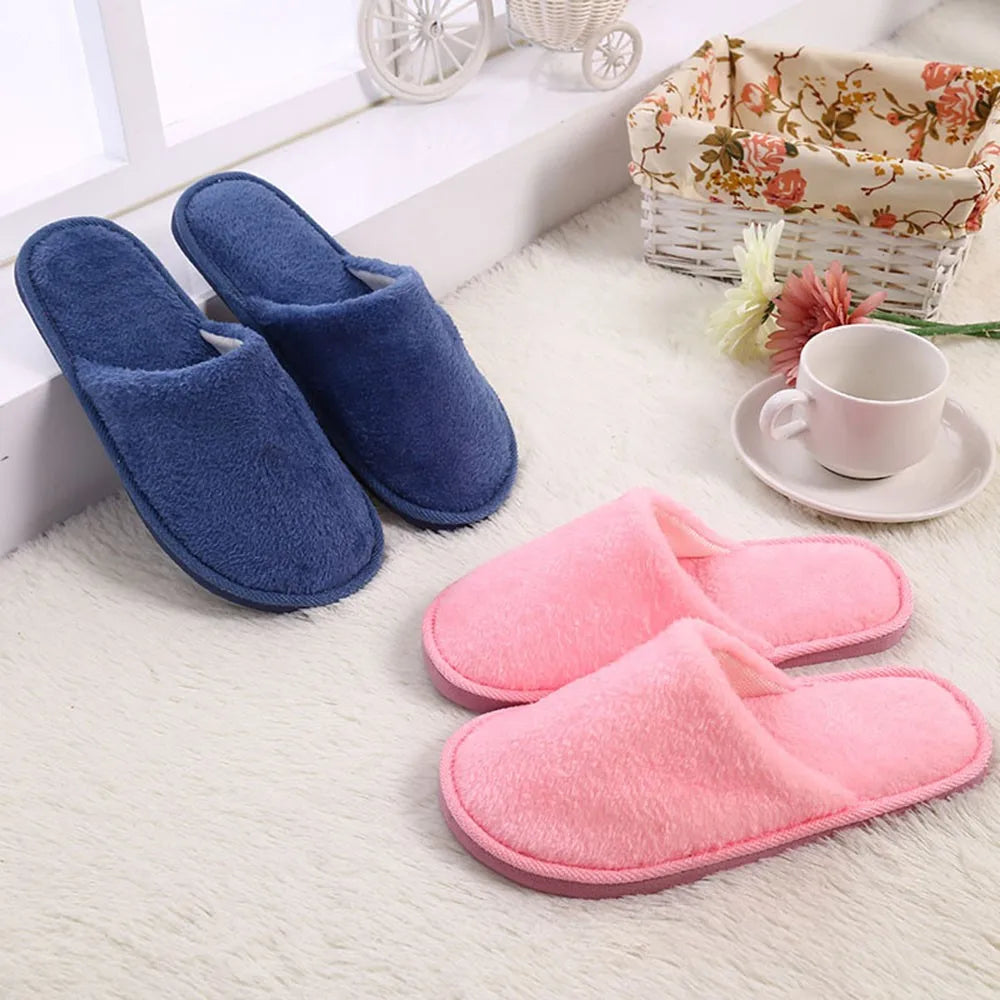 Men's solid color Plush Home Slippers Cute Autumn Winter Cotton Warm Slipper Kids Women Stuffed Doll Indoor Shoes New Year Gift