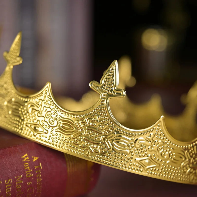 KMVEXO King Crown for Men - Royal Men's Crown Prince Tiara for Wedding Birthday Prom Party Halloween Decorations Jewelry