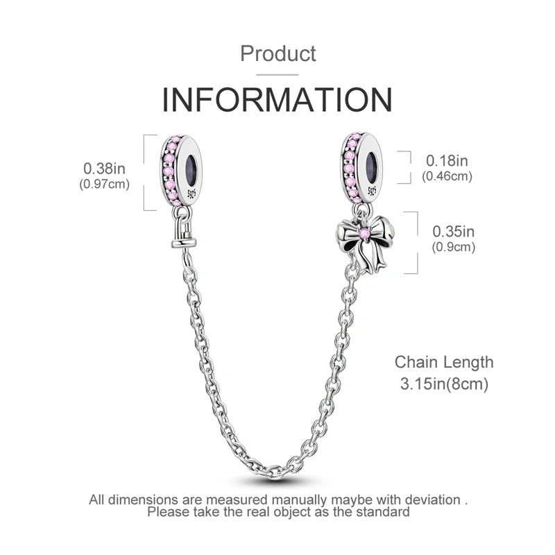 Original 925 Sterling Silver Pink Series Charms Beads Bow Perfume Bottle Heart-Shaped Cross Pendant Fit Bracelet DIY Jewelry