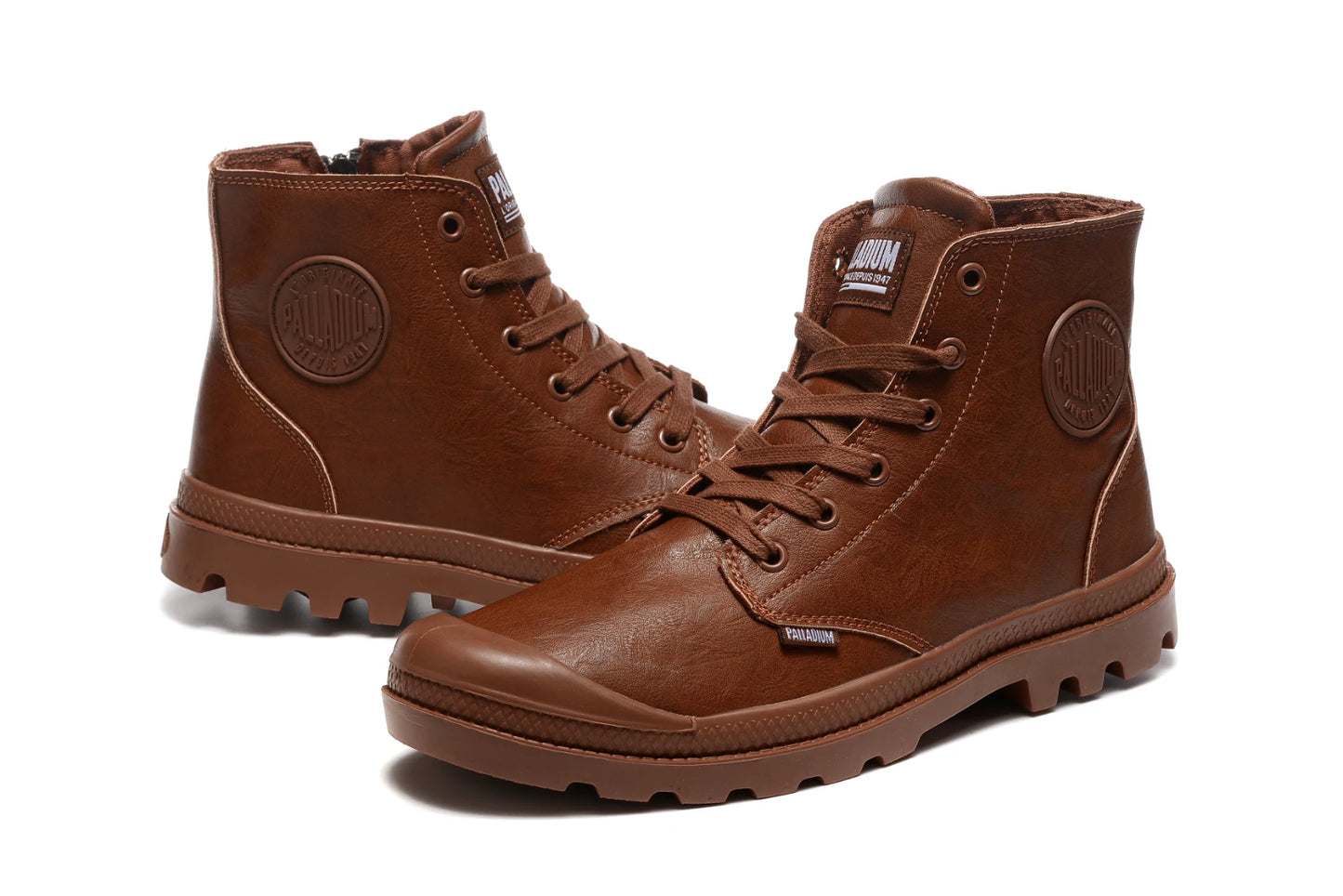 PALLADIUM Pampa 2025 Men Women Oil Wax Skin Lamb Wool Leather Ankle Boots Outdoor Dual Purpose Walking Shoes Desert Shoes