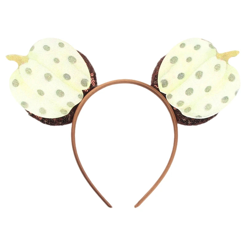 2025 New Halloween Mickey Mouse Ears Headbands Sequins Hair Bow Women Festival Party Cosplay Hairband Gift Kids Hair Accessories