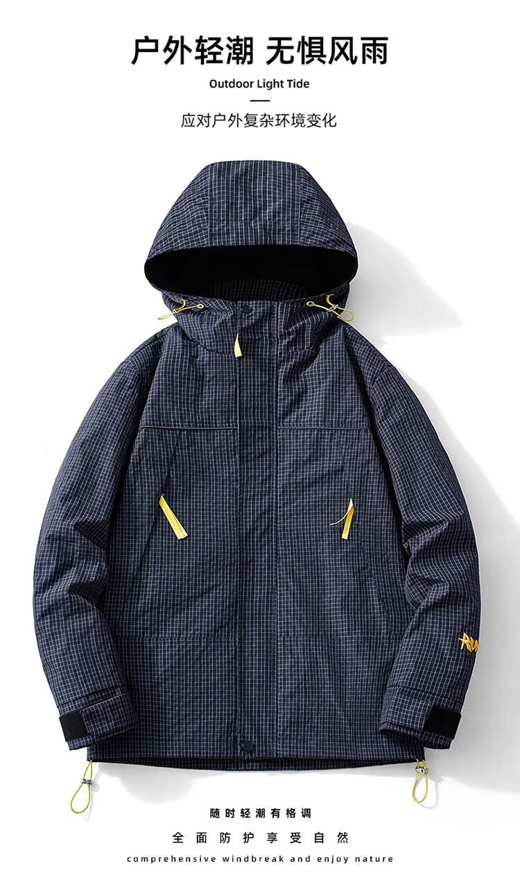 Spring and Autumn Outdoor Sports Outing Camping Storm Jacket Men's and Women's Waterproof Windproof Ski Mountaineering Jacket