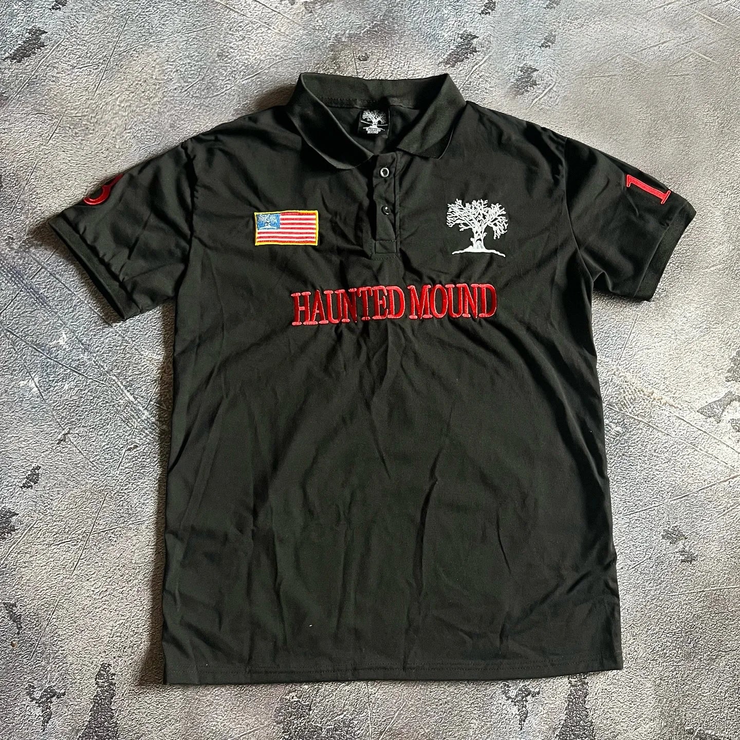 Summer Daily Breathable Classic Fashion Dressing Up Polo Shirts V-Neck Black Hip Hop Casual Letter T-shirts Retro Short-Sleeves