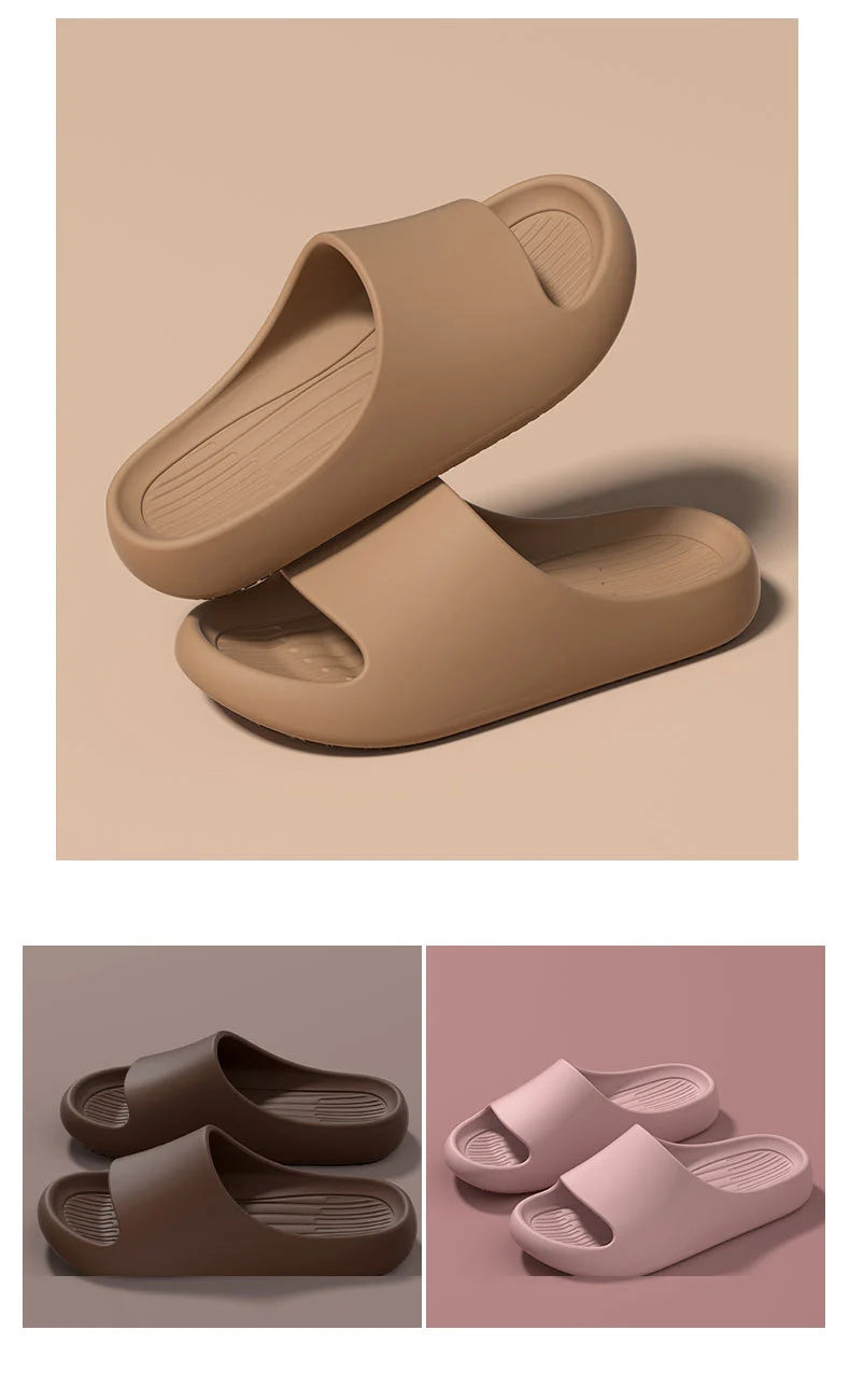 Big Size 50 51 New Summer Women's Slippers Men's Bathroom Flip Flops Concise Solid Color Shoes Home Non Slip Flats Beach Sandals