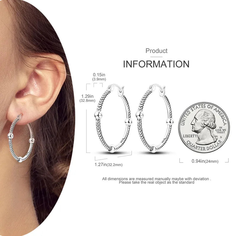 925 Silver Hoop Earrings For Woman Pendientes Zircon Heart Shape Star Eardrop Original Earring Fashion Jewelry