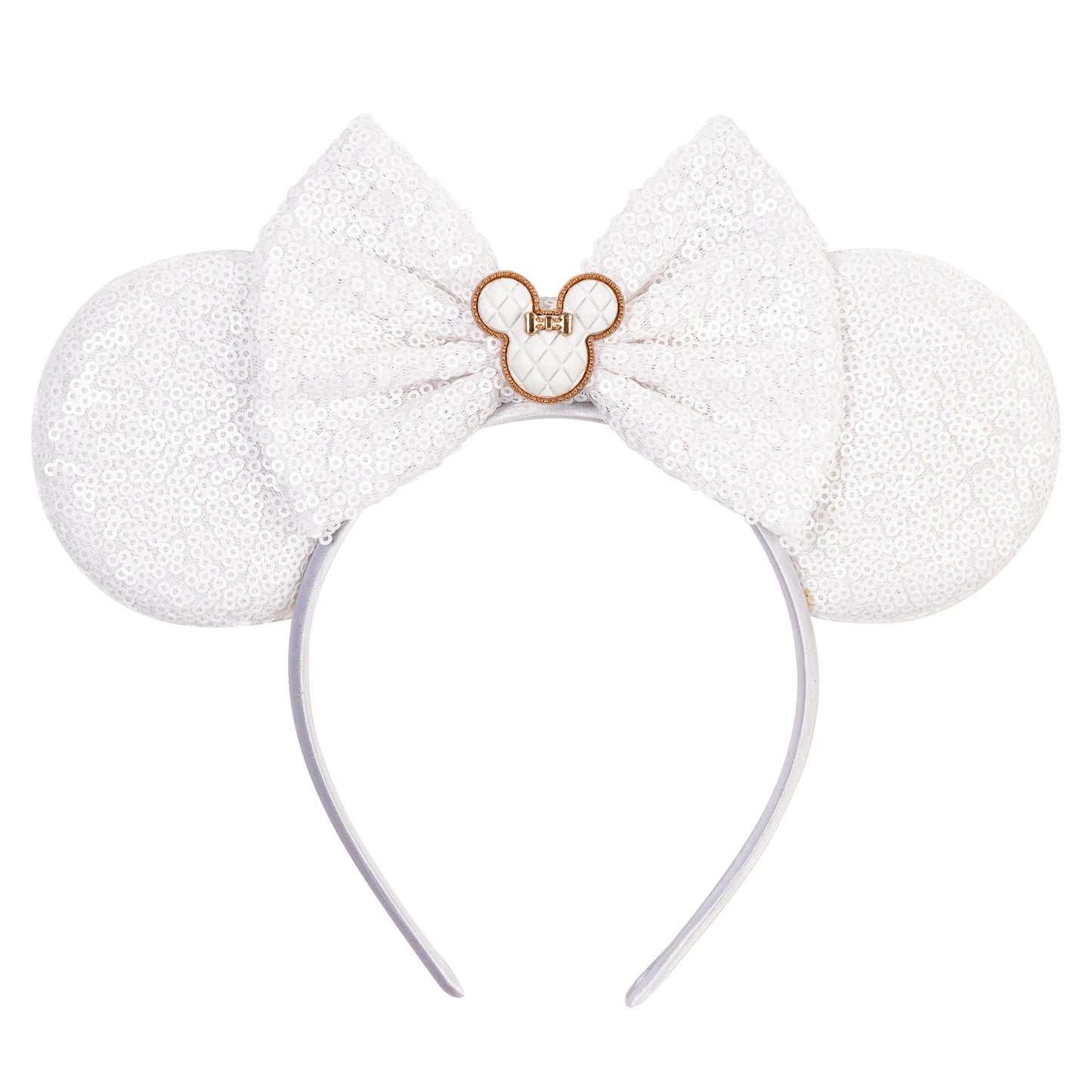 2025 New Halloween Mickey Mouse Ears Headbands Sequins Hair Bow Women Festival Party Cosplay Hairband Gift Kids Hair Accessories