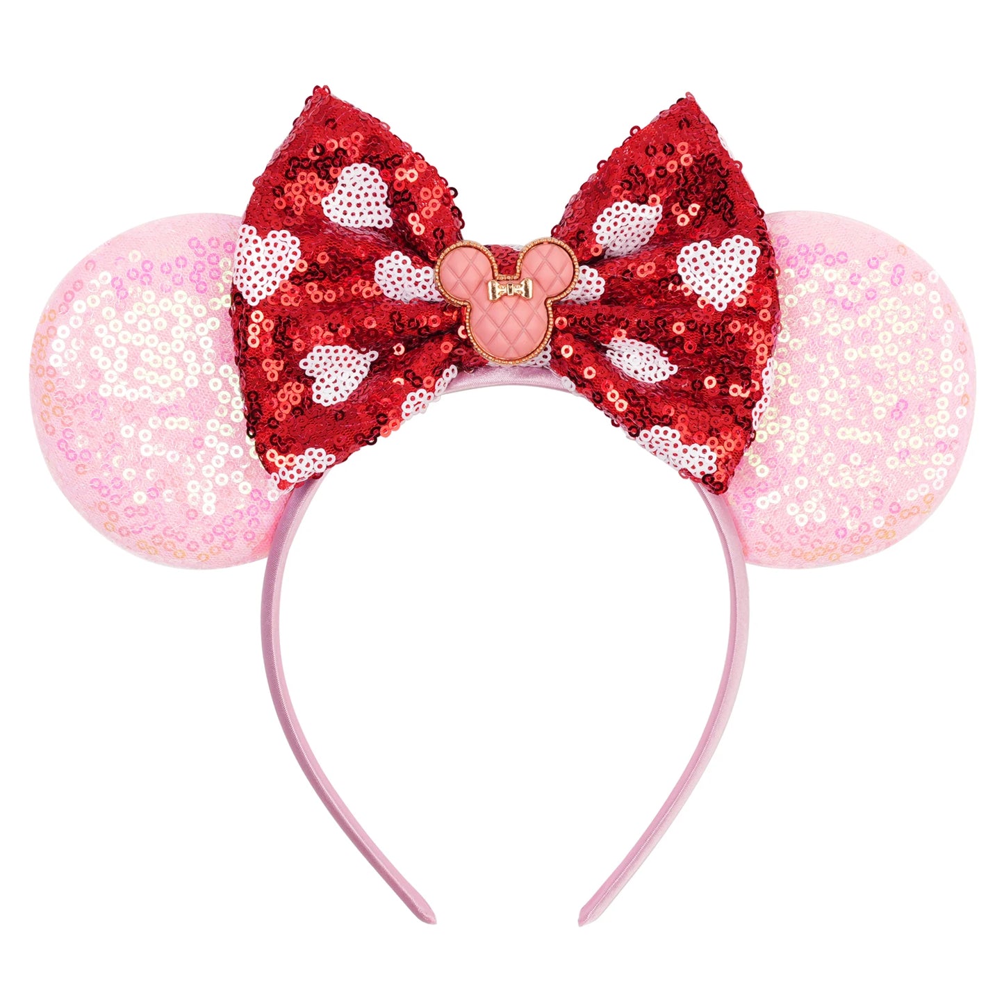 2025 New Halloween Mickey Mouse Ears Headbands Sequins Hair Bow Women Festival Party Cosplay Hairband Gift Kids Hair Accessories