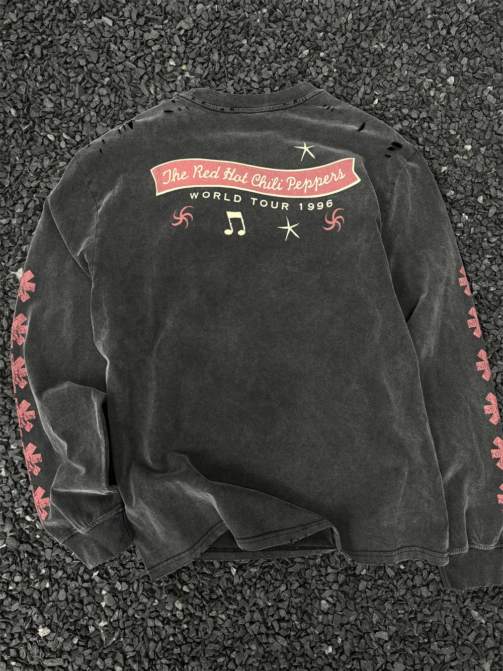 Vintage Rock Band SAINT L/S 25AW Long Sleeves Washed T Shirt Men Women Tee Tops T-Shirts