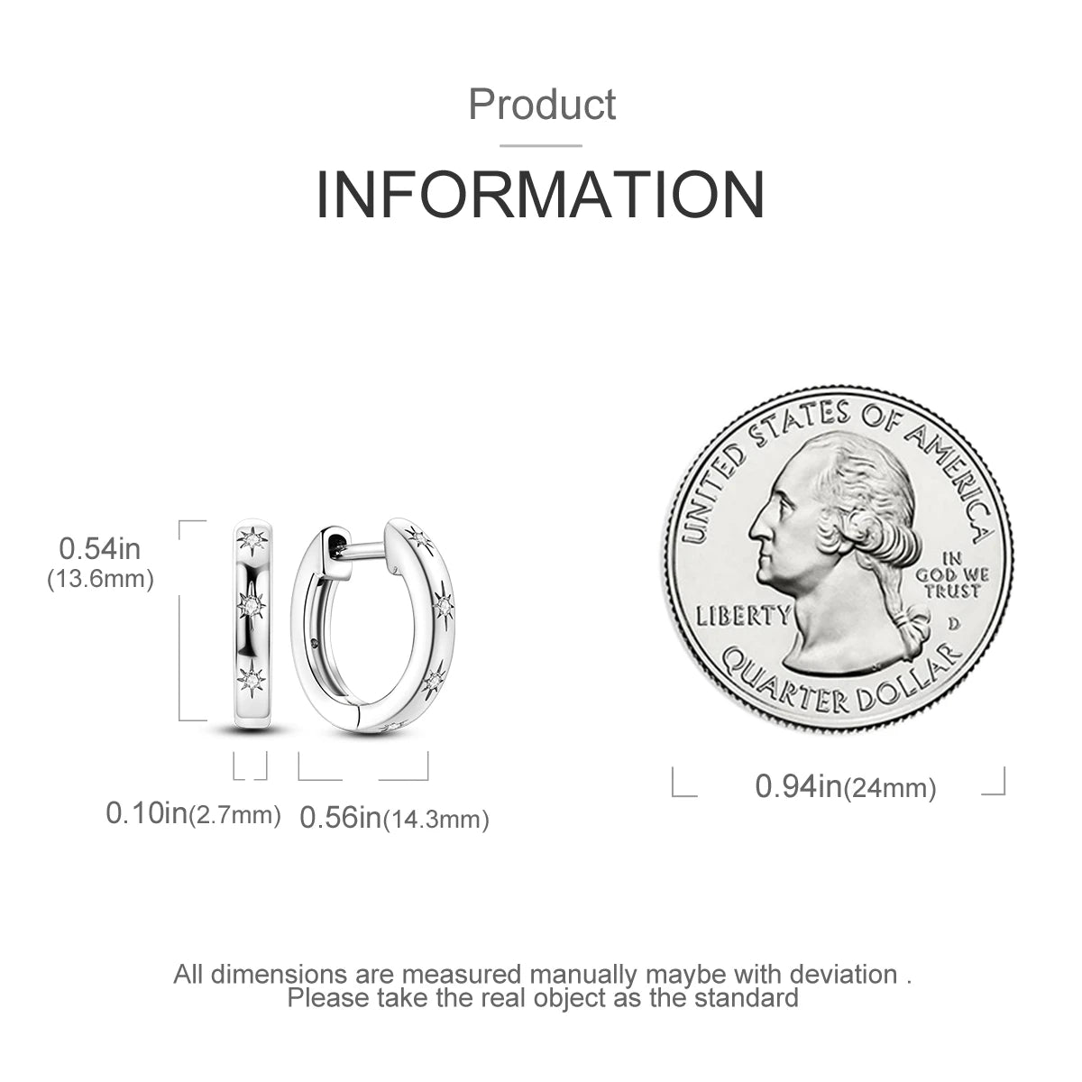 925 Silver Hoop Earrings For Woman Pendientes Zircon Heart Shape Star Eardrop Original Earring Fashion Jewelry