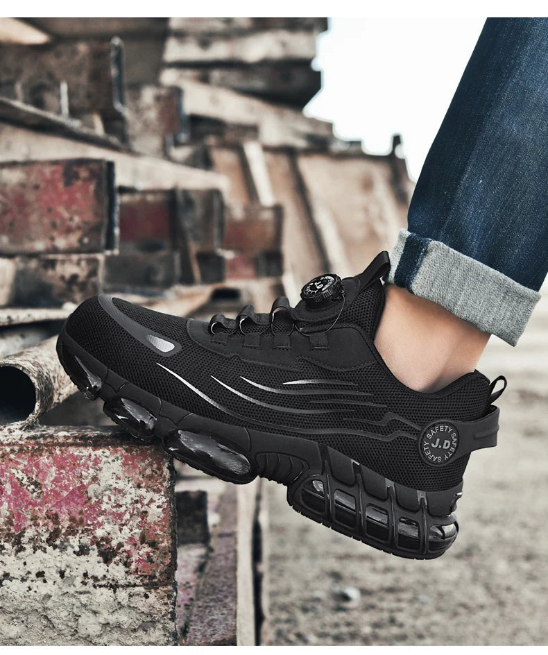 Men's Military Tactical Boots Army Boots Men Side Zipper Military Boots Men Anti-Slip Ankle Boots Work Safety Shoes Hiking Shoes