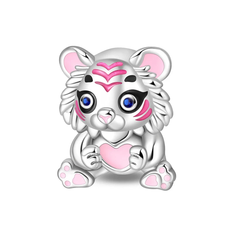 S925 Sterling Silver Owl Squirrel Bear Hedgehog Cute Animal Series Creative Charms Beads Fit Pan Original Bracelets DIY Jewelry