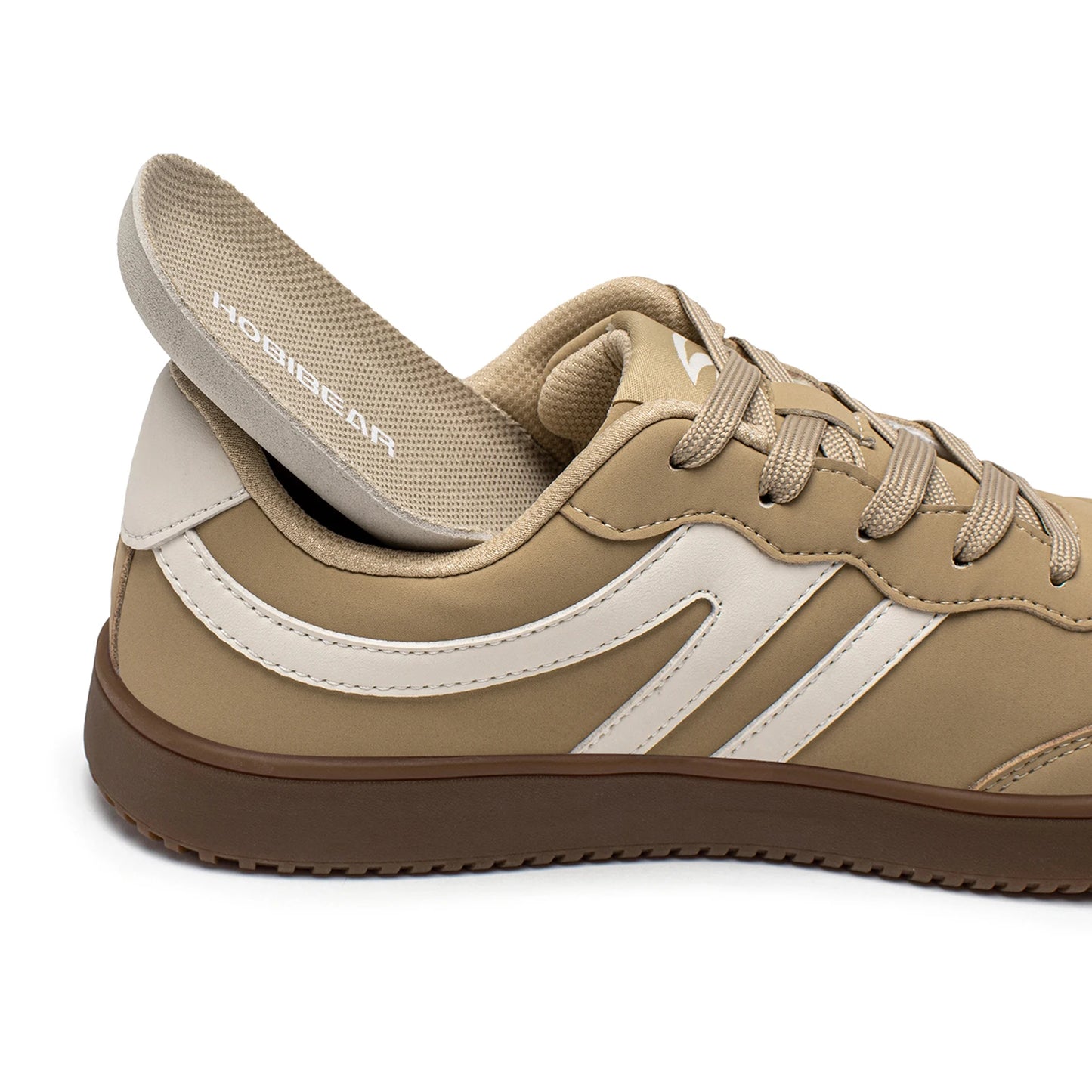 HOBIBEAR Unisex Wide Toe Shoes Artificial Leather Sneakers Casual Lace Up Retro Fashion Shoes for Women Men
