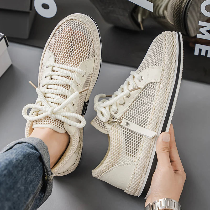 CYYTL Summer Shoes For Men Mesh Sneakers Casual Breathable Outdoor Running Tennis Sports Hiking Luxury Platform Designer Loafers