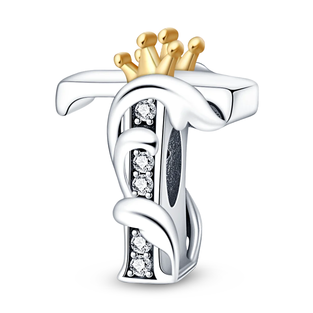 Fit Qikaola 925 Original Bracelets Charms Classic Crown 26 Letters Alphabet Charms Beads For Women Fine DIY Wedding Jewelry Gift