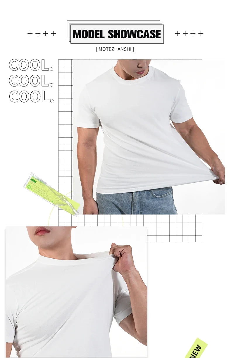 Men O-Neck T-shirt Polyester Thin Solid Color Fitness Muscle Joggers Bodybuilding Short Sleeved Tee Breathable Quick Dry tops