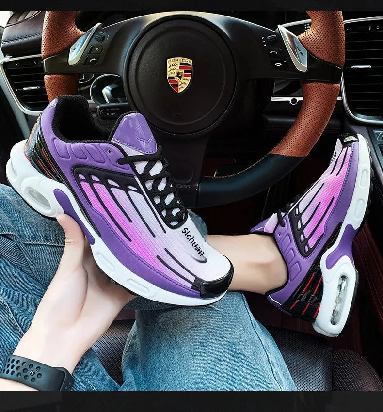 2024 New Spring Large Size Couple Air Cushion Sports Shoes Student Running Shoes Men Casual Trendy Sport Shoes Breathable