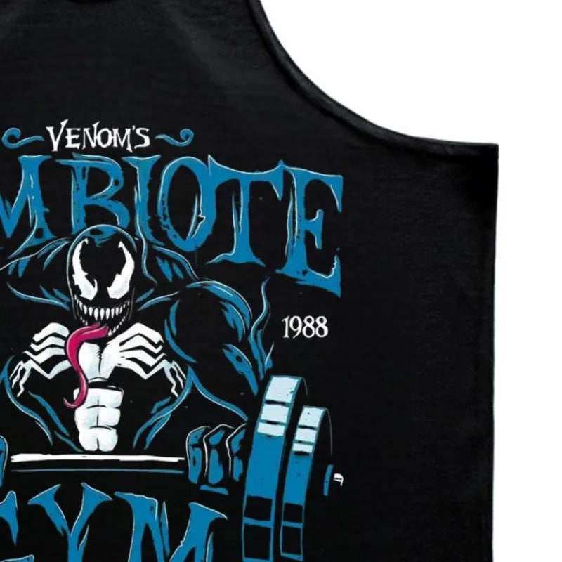 Marvel Venom Printed Tank Top Men's Sports Fitness Top Sweatshirt Summer Loose Breathable Thin Casual Sleeveless T-shirt Trendy
