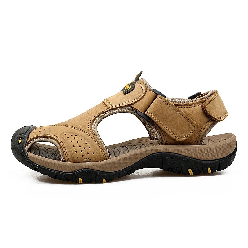 2024 New Man's shoes Genuine Leather Men Sandals Summer Men's Shoes Outdoor Water Shoes Leather Sandals For Men
