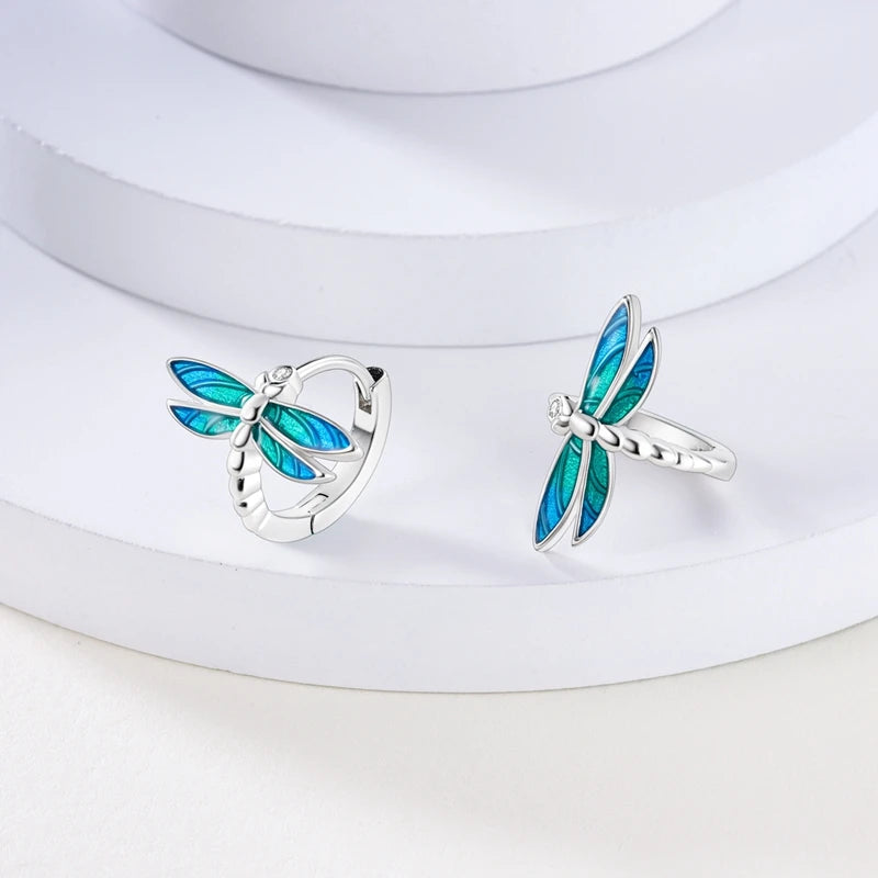 925 Sterling Silver Colored Zirconium Stars Hoop Earrings For Women Jewelry Anniversary WeddingMaking Jewelry Gift
