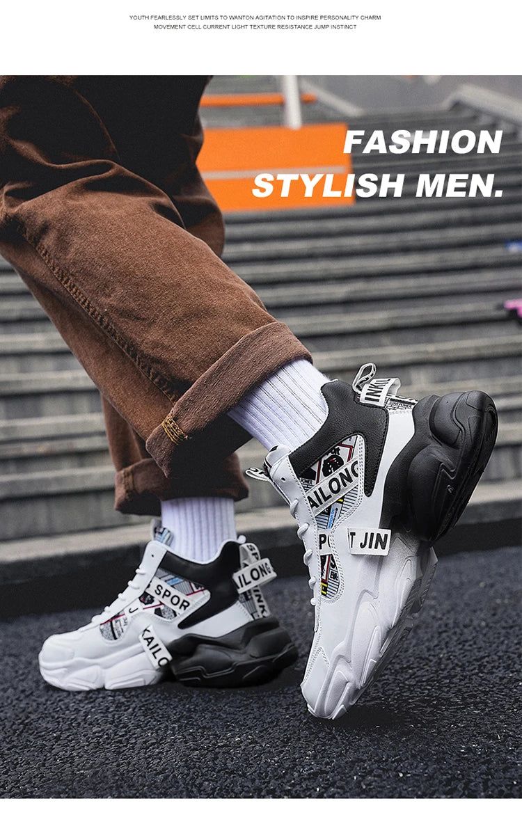 Autumn Winter Fashion Pink High Sneakers for Men Women Breathable Platform Shoes Man Trainers Outdoor Casual Sneakers Men 2025