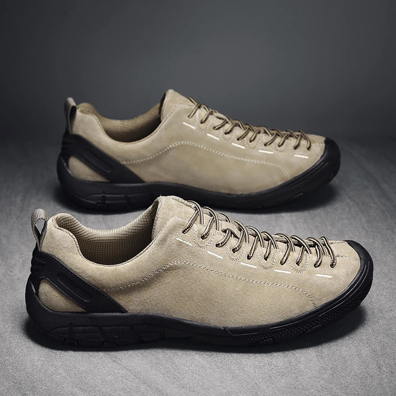 Khaki New Outdoor Walking Hiking Shoes High-quality Outdoor Casual Sports Shoes Climbing Large Size 47 Lightweight Rubber Man