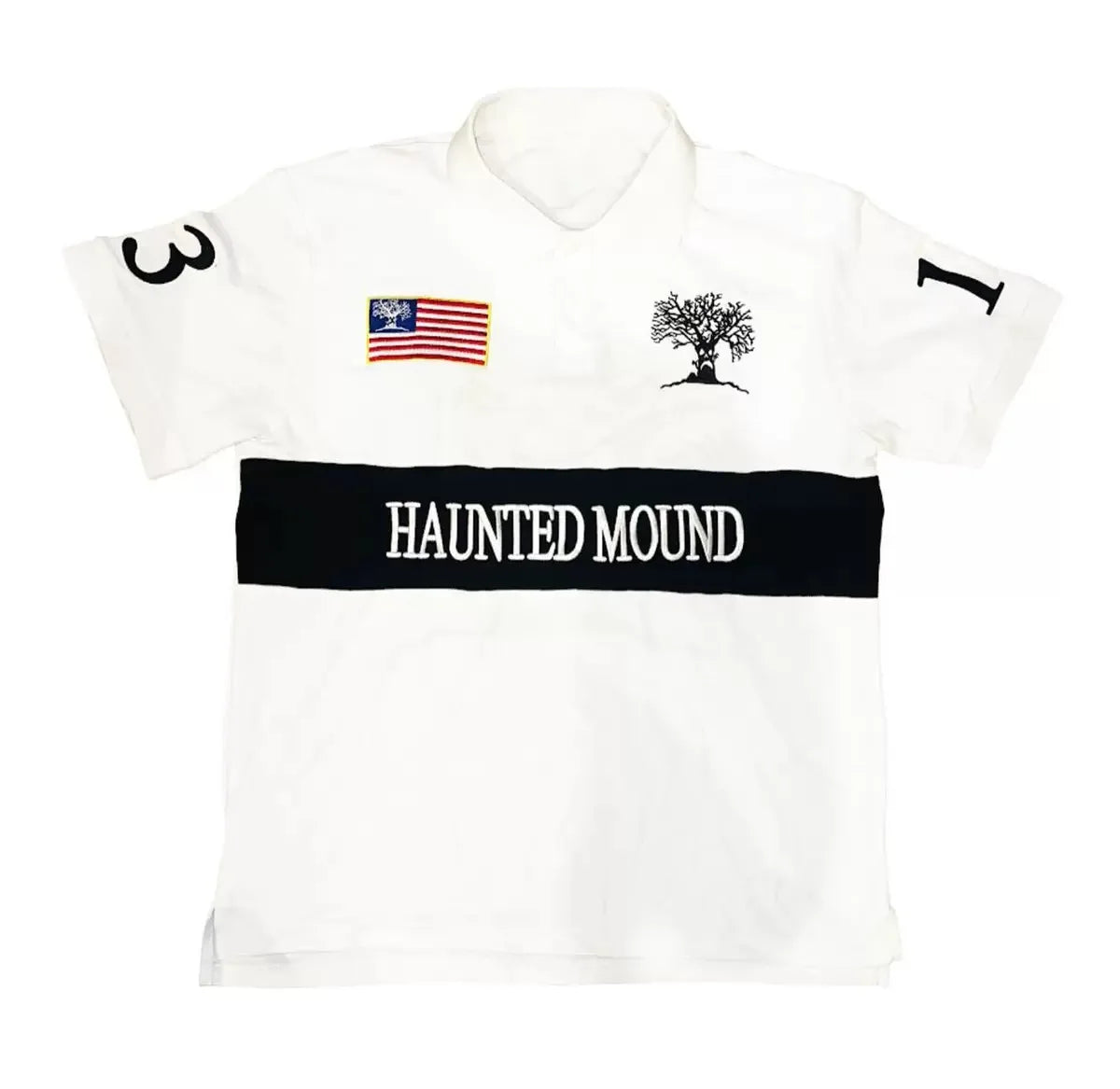 Summer Daily Breathable Classic Fashion Dressing Up Polo Shirts V-Neck Black Hip Hop Casual Letter T-shirts Retro Short-Sleeves