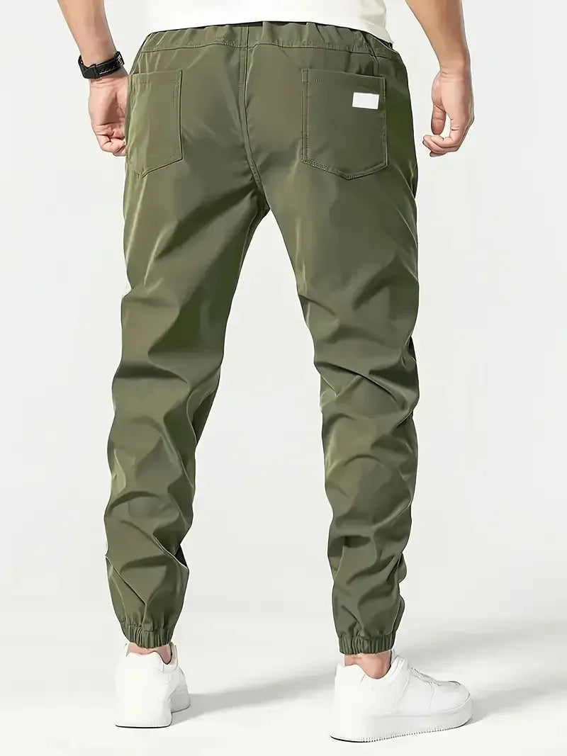 2025 NEW Spring Autumn Slim Men Pants sports casual Joggers trousers Mens Solid Color Straight Pants thin Woven Daily Sweatpants