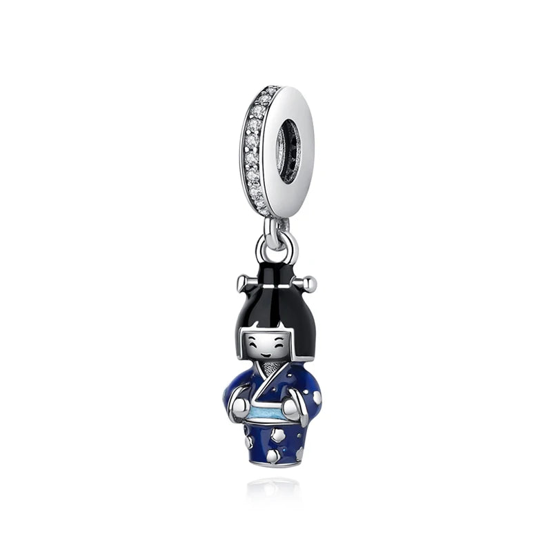 Original 925 Sterling Silver Charms Camera Suitcase London Bus Love Heart Beads Fit Bracelets Necklaces DIY Jewelry Women