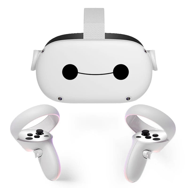 Sticker Vinyl Skin for Oculus Quest 2 VR Headset Controller PVC Decals Halloween Pattern Wrap Cover for Meta Quest2 Accessories